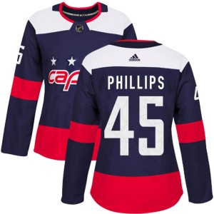 Matthew Phillips Women's Adidas Washington Capitals Authentic Navy Blue 2018 Stadium Series Jersey