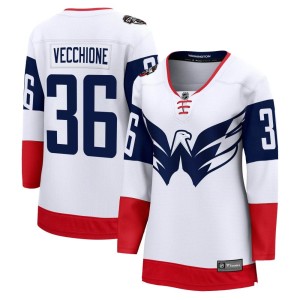 Mike Vecchione Women's Fanatics Branded Washington Capitals Breakaway White 2023 Stadium Series Jersey