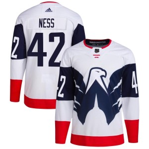 Aaron Ness Men's Adidas Washington Capitals Authentic White 2023 Stadium Series Primegreen Jersey